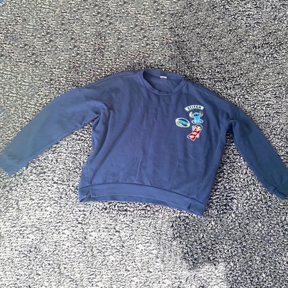 Disney Sweaters - Navy Lilo & Stitch Crewneck Sweatshirt